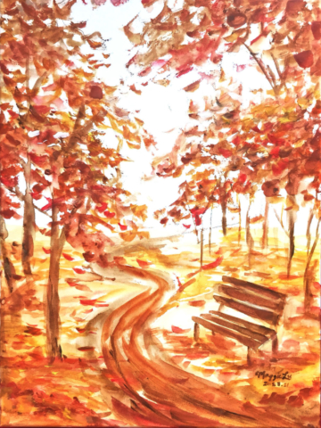 Autumn leaves art