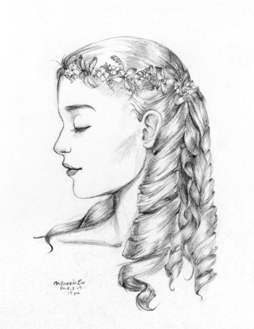 Beautiful girl sketch